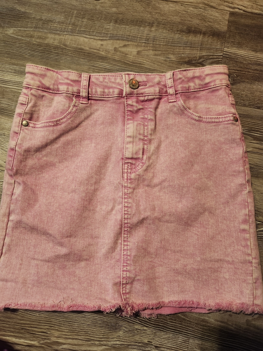 art class Pink Washed Denim Skirt
